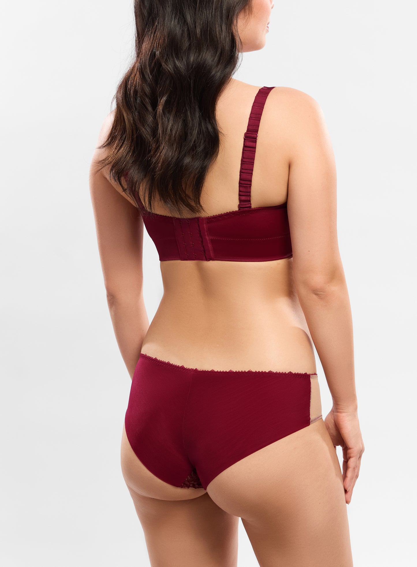 Empreinte-Agathe soutien-gorge bustier avec armatures Amarante