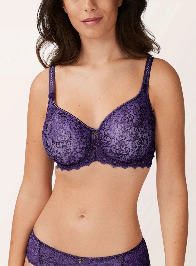 Empreinte-Cassiopée soutien-gorge moulé classique avec armatures dark purple