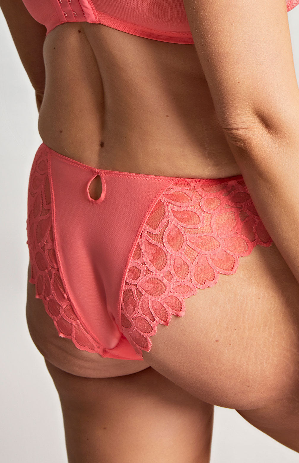 Panache-Allure culotte bikini brésilienne corail