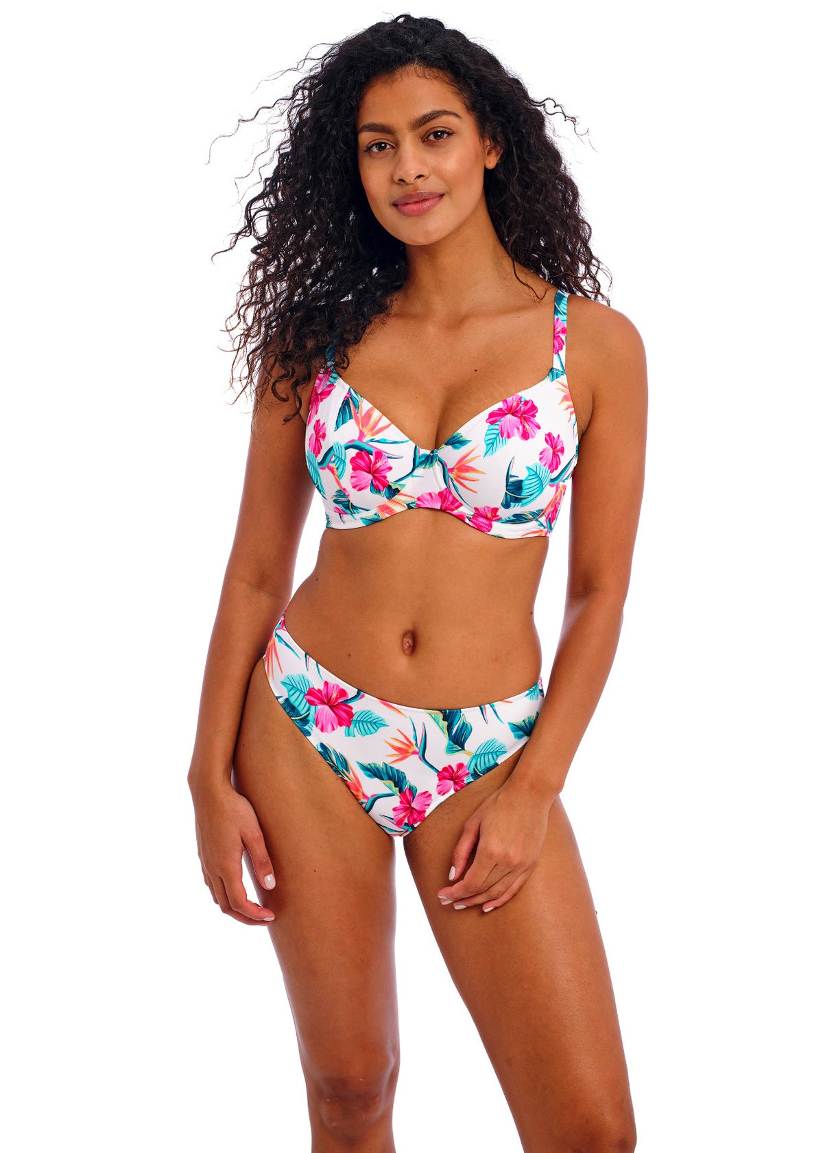 Freya Swim-Palm Paradise culotte bikini blanc