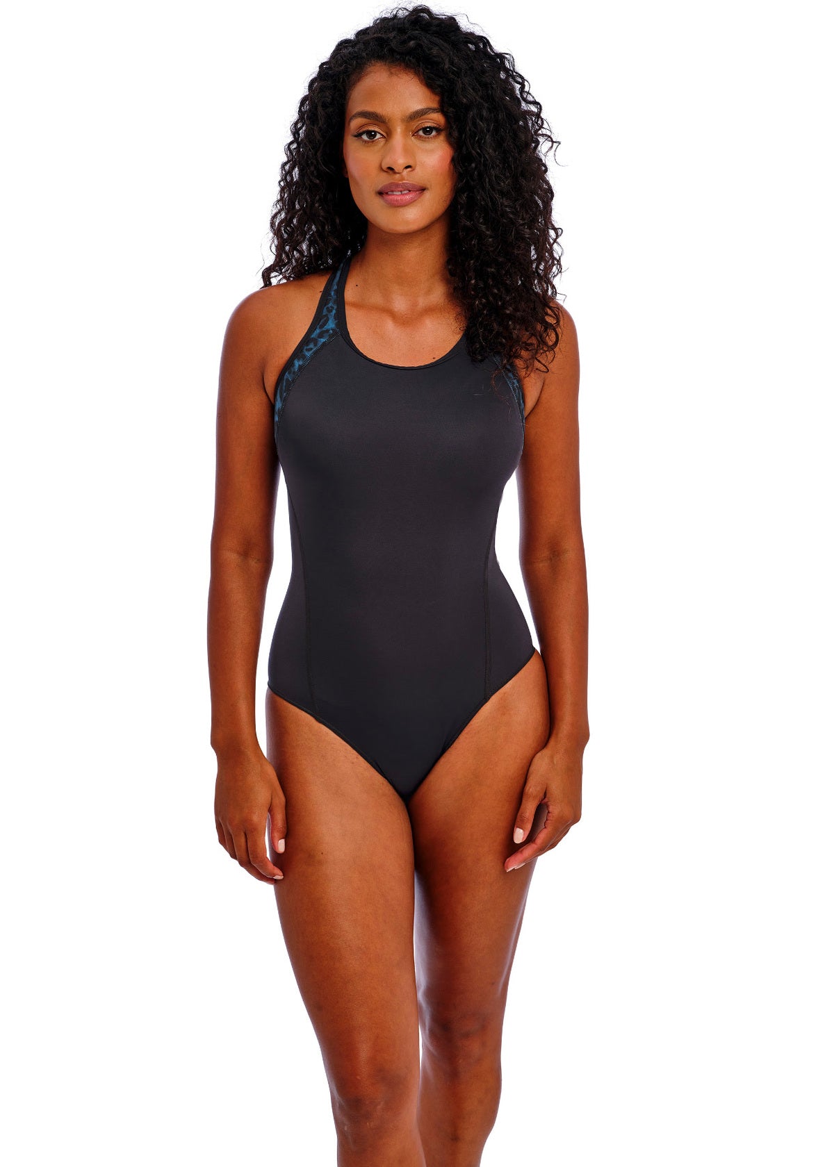 Freya Active-Freestyle maillot de bain sport une pièce moulé à armatures Midnight Leopard