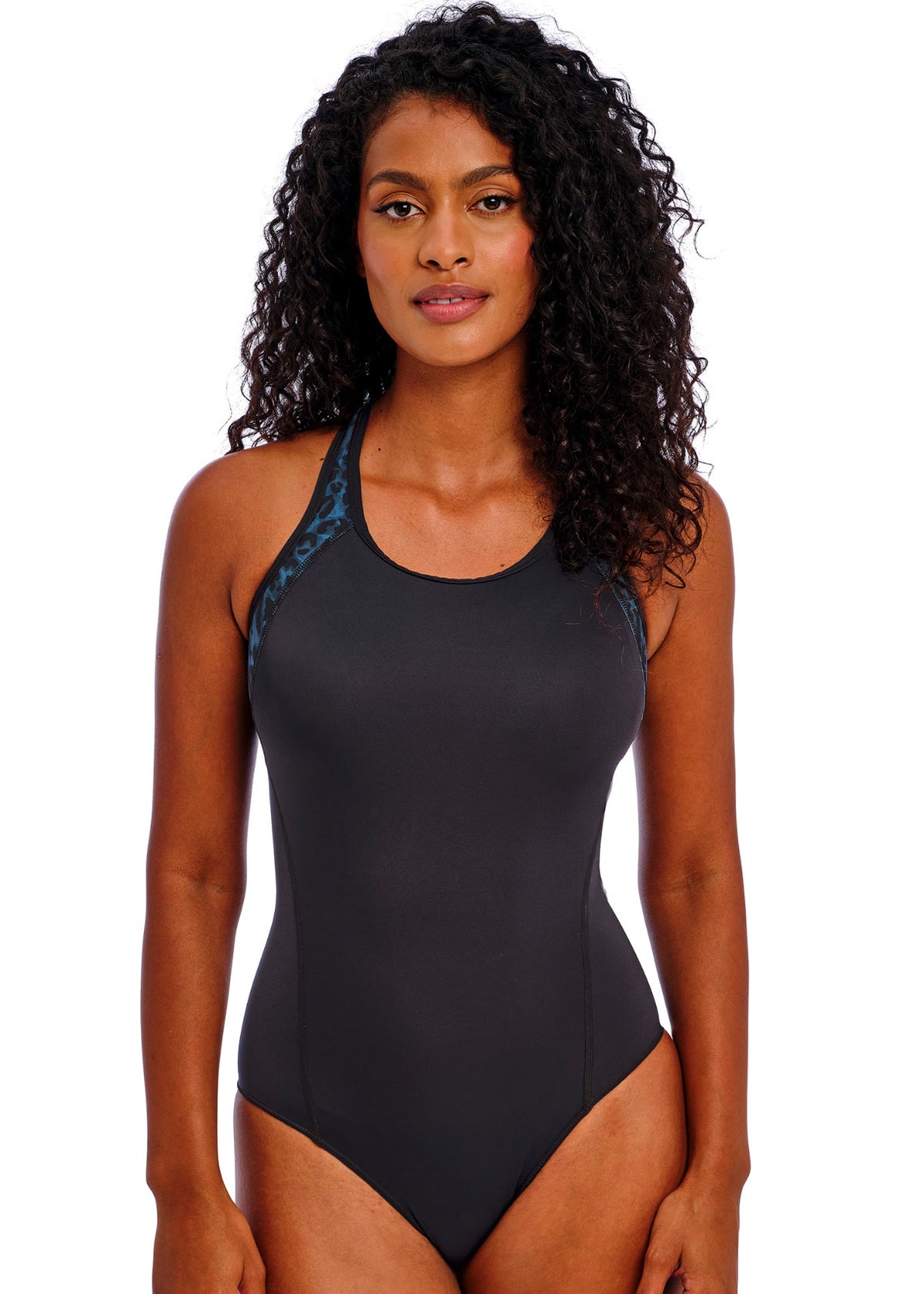 Freya Active-Freestyle maillot de bain sport une pièce moulé à armatures Midnight Leopard