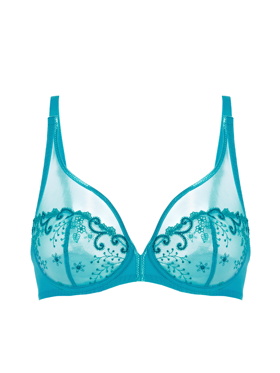 Simone Pérèle-Délice soutien-gorge à armatures décolleté plongeant bleu atoll