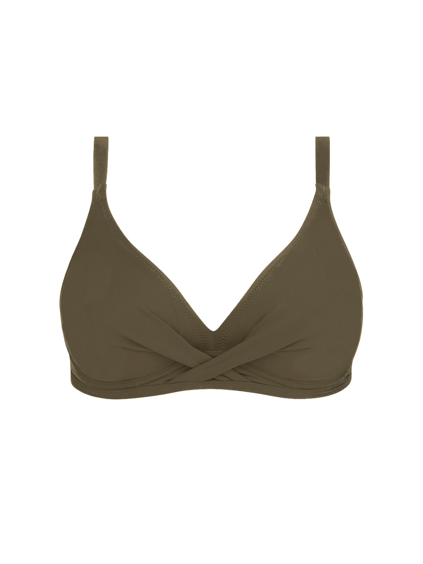 Antigel-La Chiquissima haut de bikini triangle avec armature kaki chic