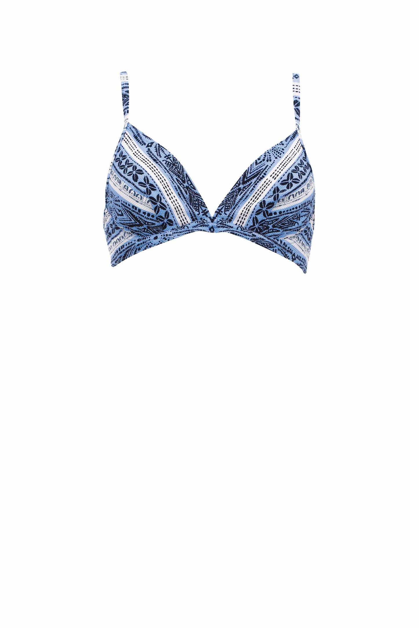 Olympia-Haut de bikini avec armatures bleu/blanc