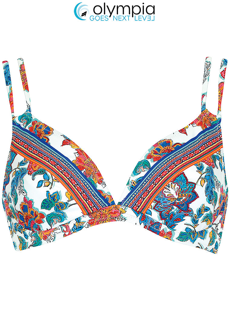 Olympia-haut de bikini triangle à armatures blanc