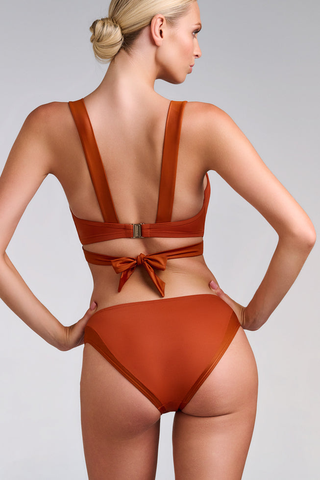 Marlies Dekkers-Cache Coeur slip bikini orange brûlé