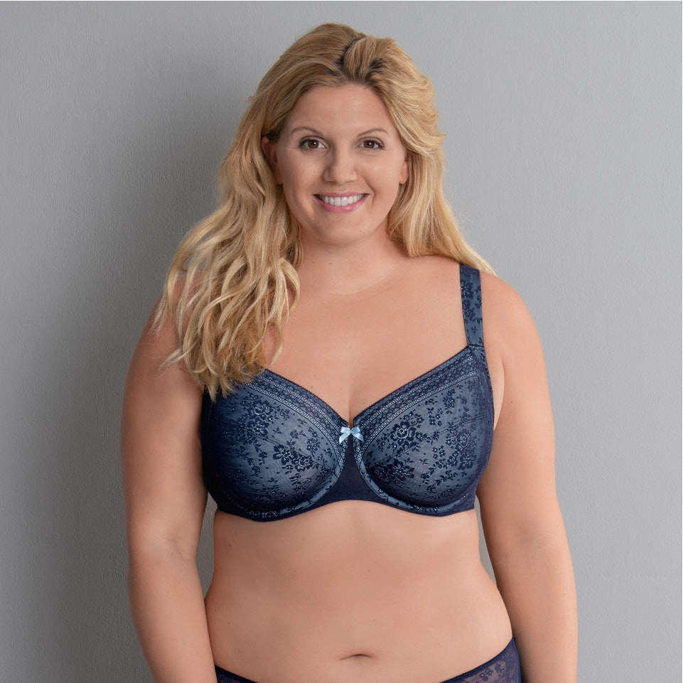 Rosa Faia-Fleur soutien-gorge à armatures bleu marine