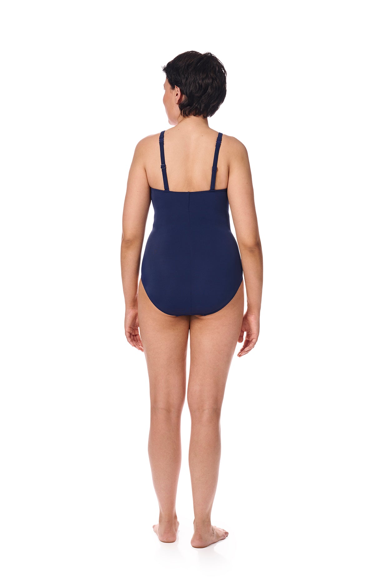 Amoena-Thassos maillot de bain une pièce à encolure haute bleu marine/multi