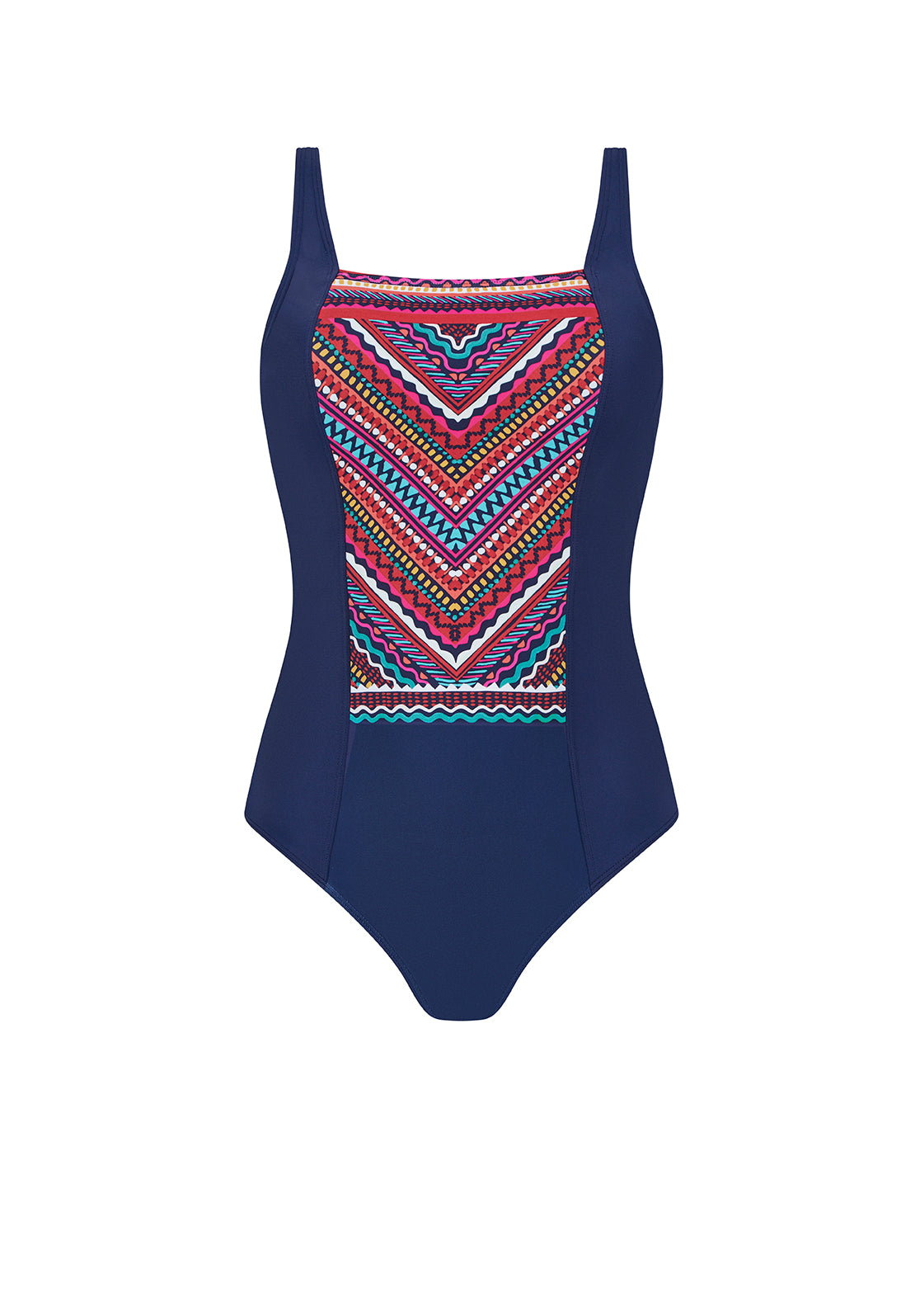 Amoena-Thassos maillot de bain une pièce plein corsage bleu marine/multi