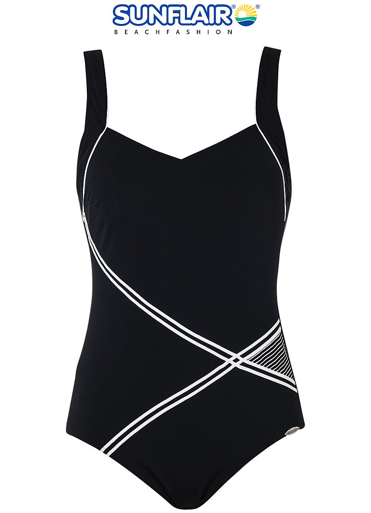 Sunflair-Maillot de bain une pièce en polyester noir