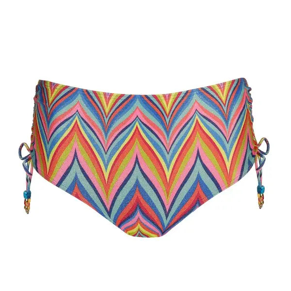 Primadonna Swim-Kea slip taille haute à ficelles rainbow paradise