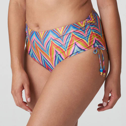 Primadonna Swim-Kea slip taille haute à ficelles rainbow paradise