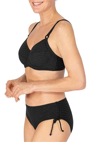 Amoena-Forever Retro haut de bikini souple à armatures noir élégant