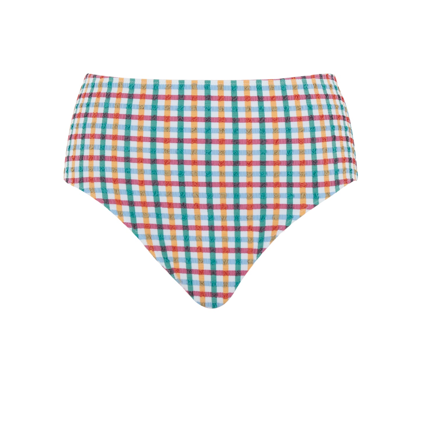 Panache Swim-culotte taille haute seersucker multi