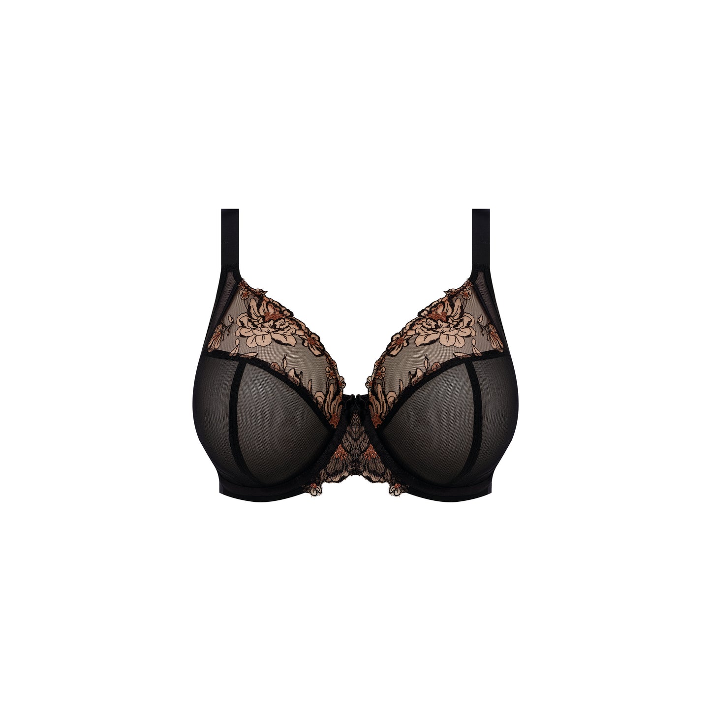 Elomi-Teagan soutien-gorge plongeant à armatures noir/amande