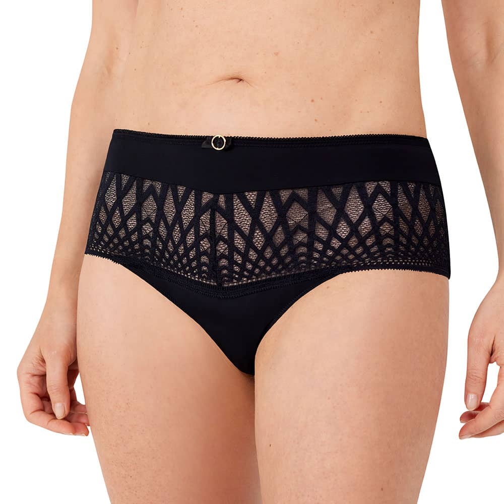 Amoena-Pia culotte taille haute noir/sable