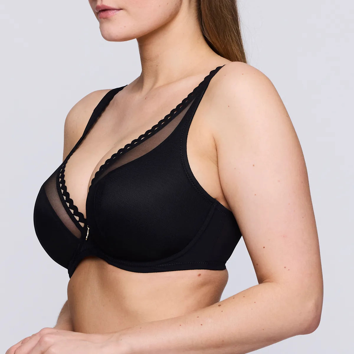 Primadonna Twist-Vivgirl soutien-gorge demi mousse plongeant noir