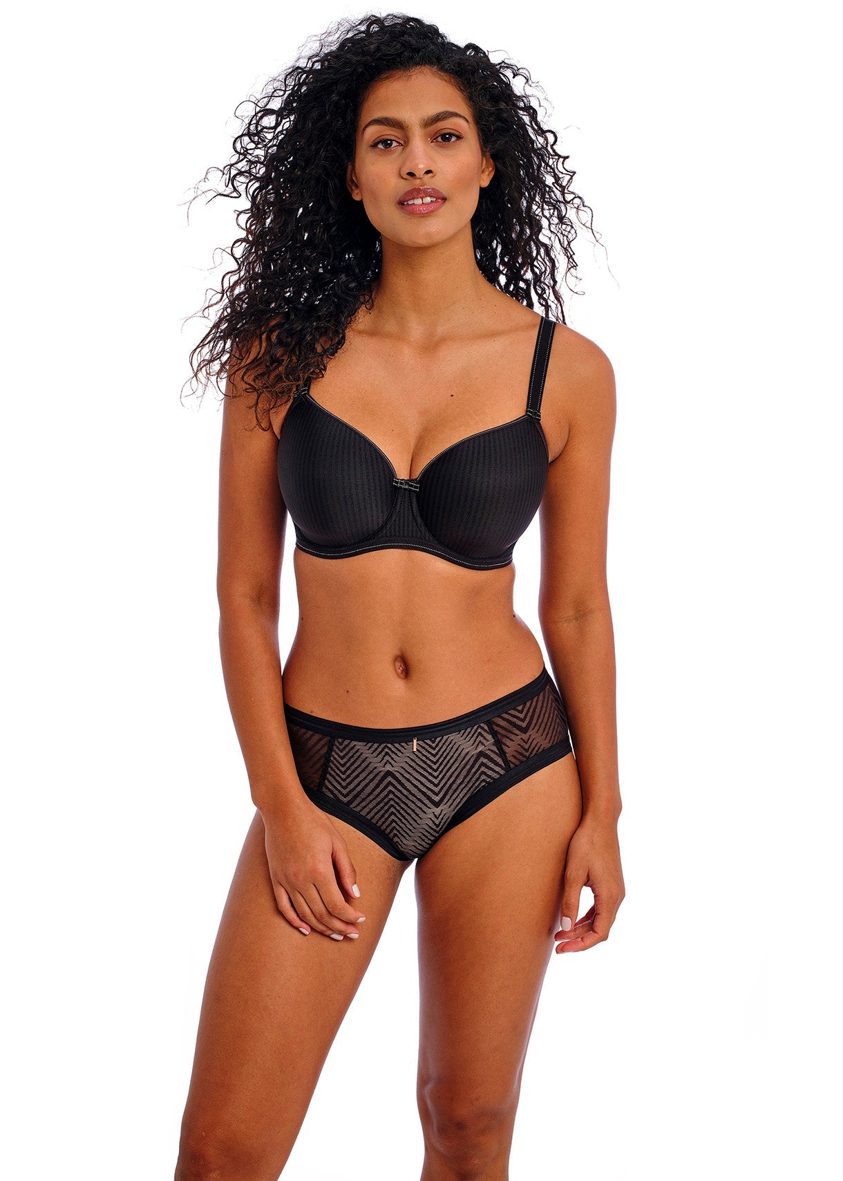 Freya - Idol soutien - gorge balconnet moulé t-shirt noir - Juste Pour Vous