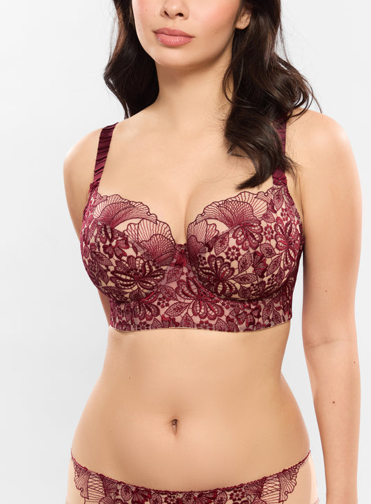 Empreinte-Agathe soutien-gorge bustier avec armatures Amarante