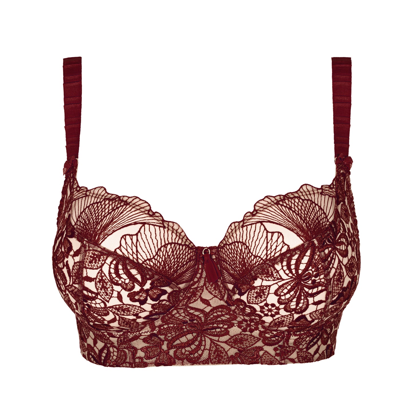 Empreinte-Agathe soutien-gorge bustier avec armatures Amarante