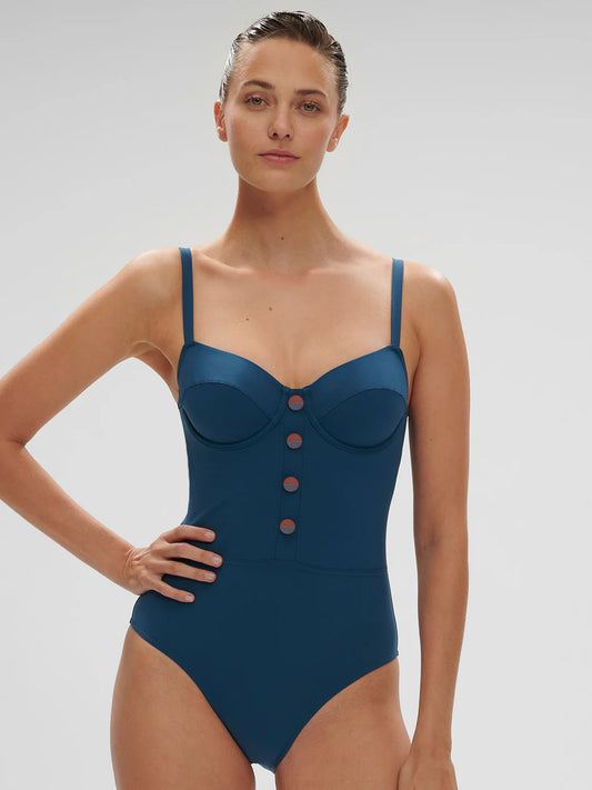 Simone Pérèle-Alati maillot de bain une pièce avec armatures bleu mystère
