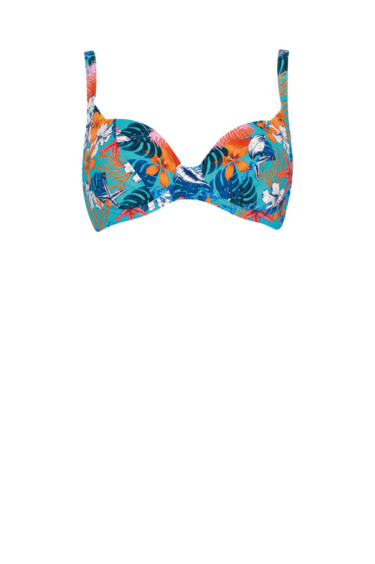 Olympia-haut de bikini à bonnets spacer turquoise