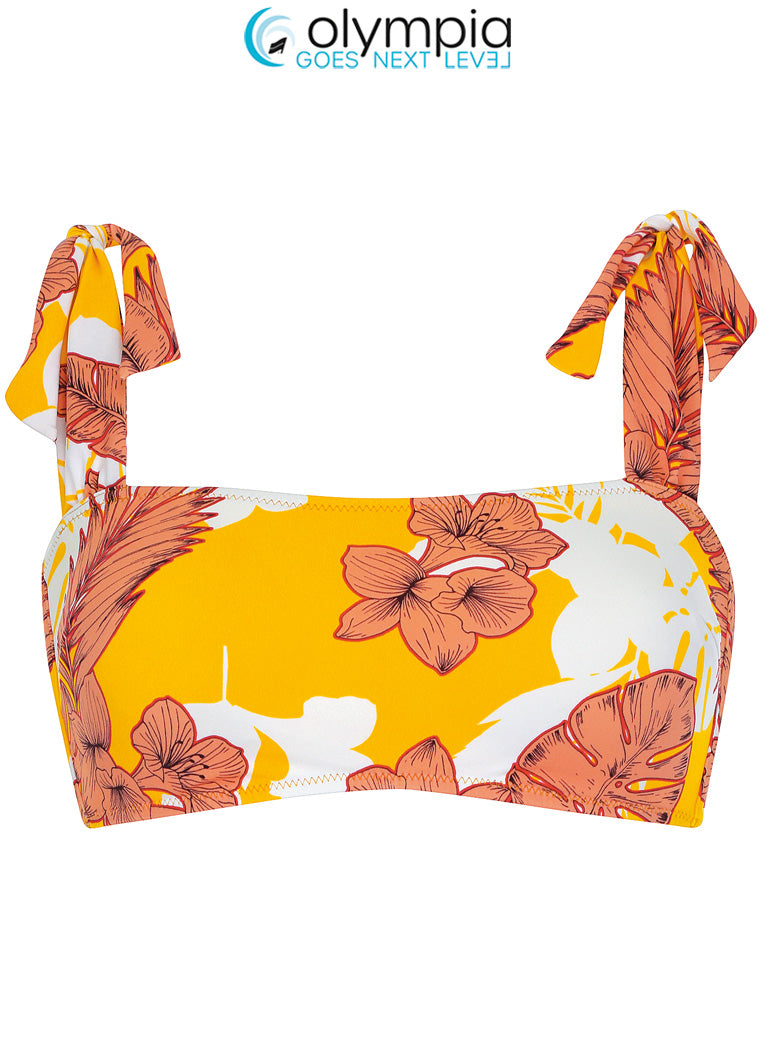 Olympia-haut de bikini bandeau sans armature jaune