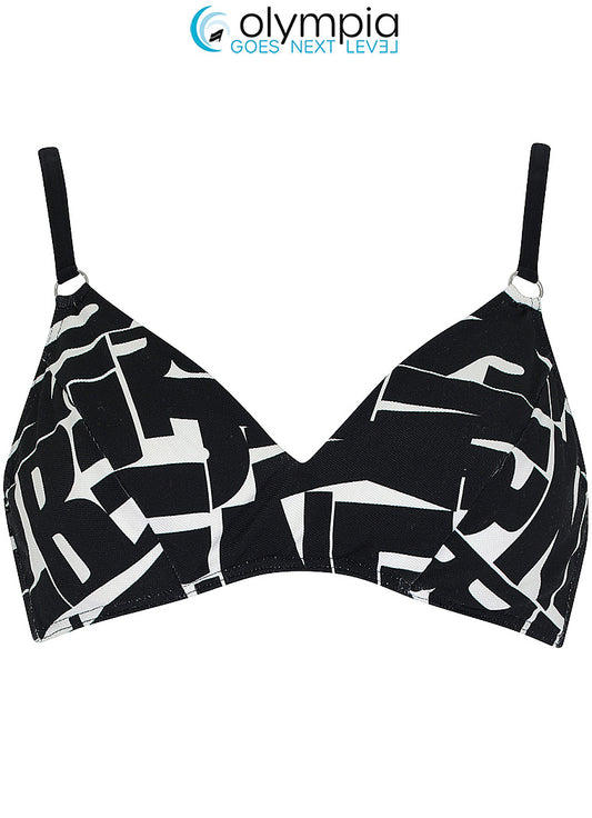 Olympia-haut de bikini triangle à armatures noir/blanc