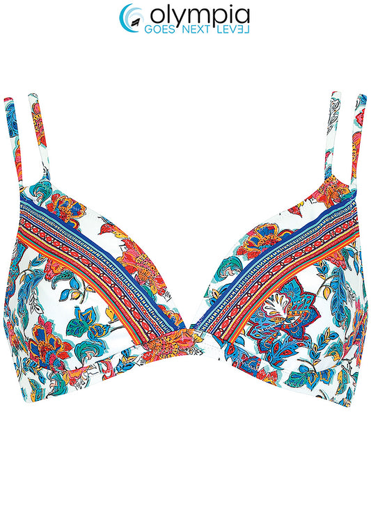 Olympia-haut de bikini triangle à armatures blanc