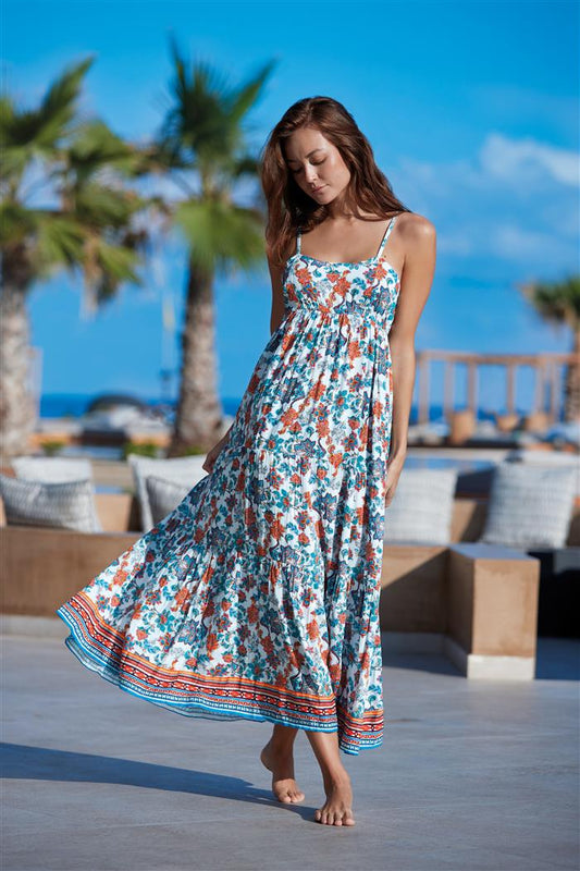 Olympia-Robe de plage longue blanc