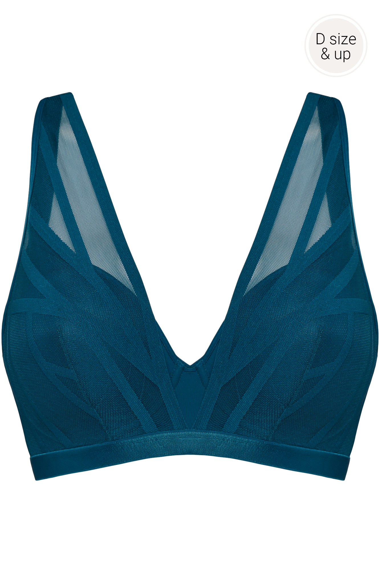 Marlies Dekkers-The Illusionist soutien-gorge plongeant pétrole transparent/bleu