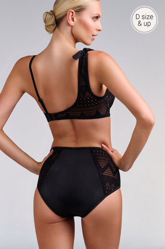 Marlies Dekkers-Dolce Vita culotte de maillot taille haute noir/sable