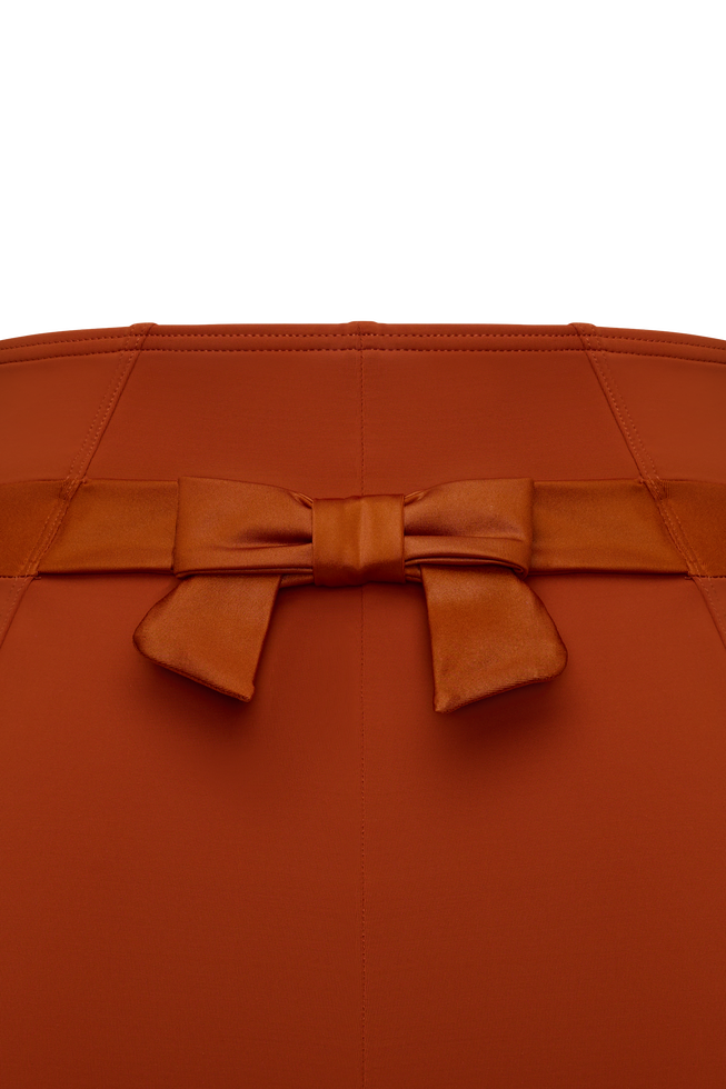 Marlies Dekkers-Cache Coeur culotte de maillot taille haute orange brûlé