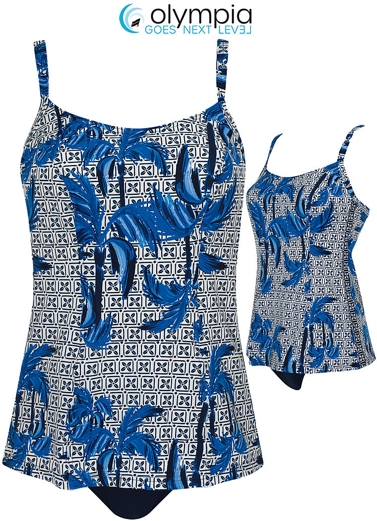 Olympia-Tankini à armatures blanc/bleu nocturne