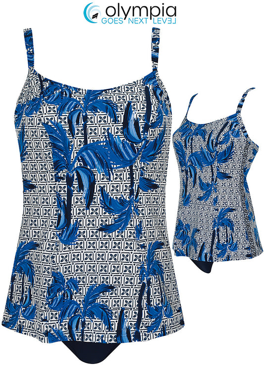 Olympia-Tankini à armatures blanc/bleu nocturne