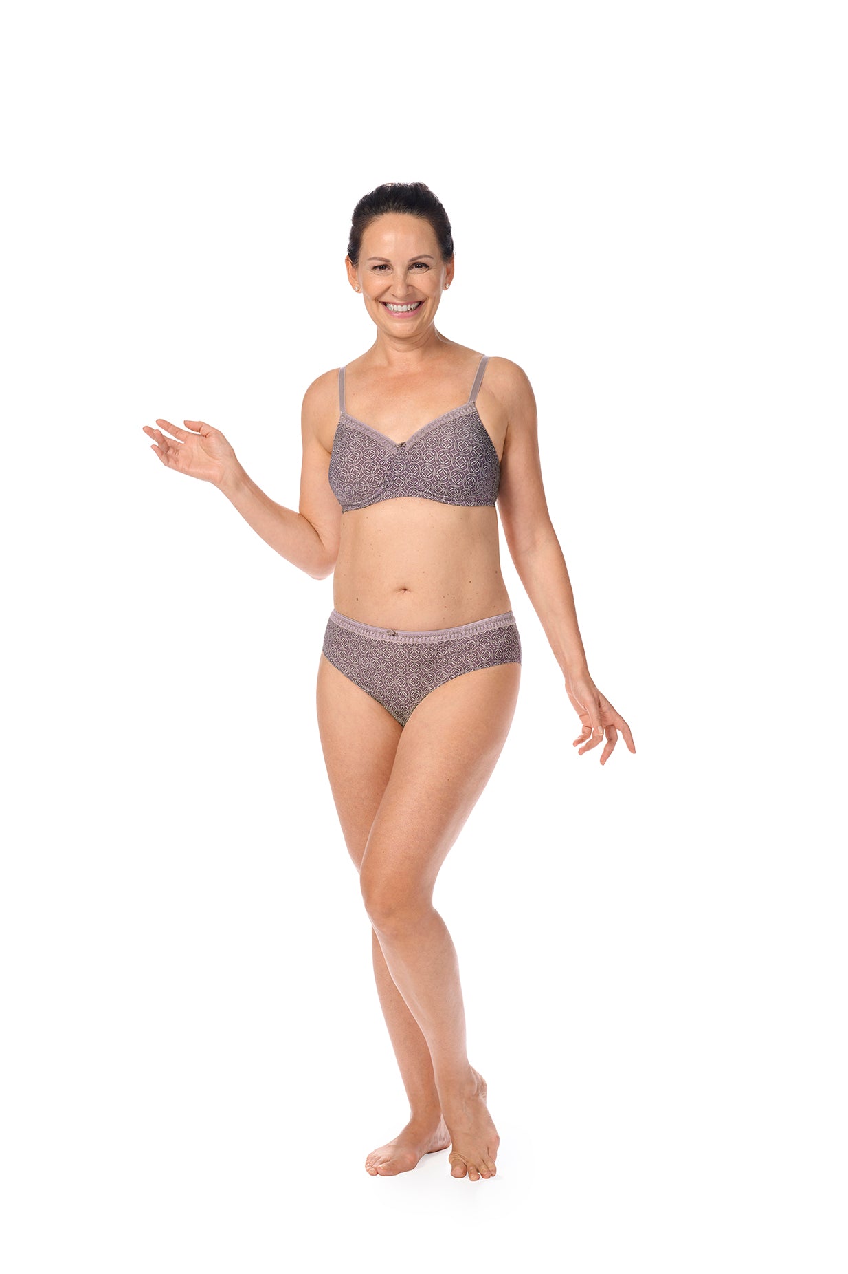 Amoena-Liz soutien-gorge à bonnets rembourrés sans armature mauve/multi