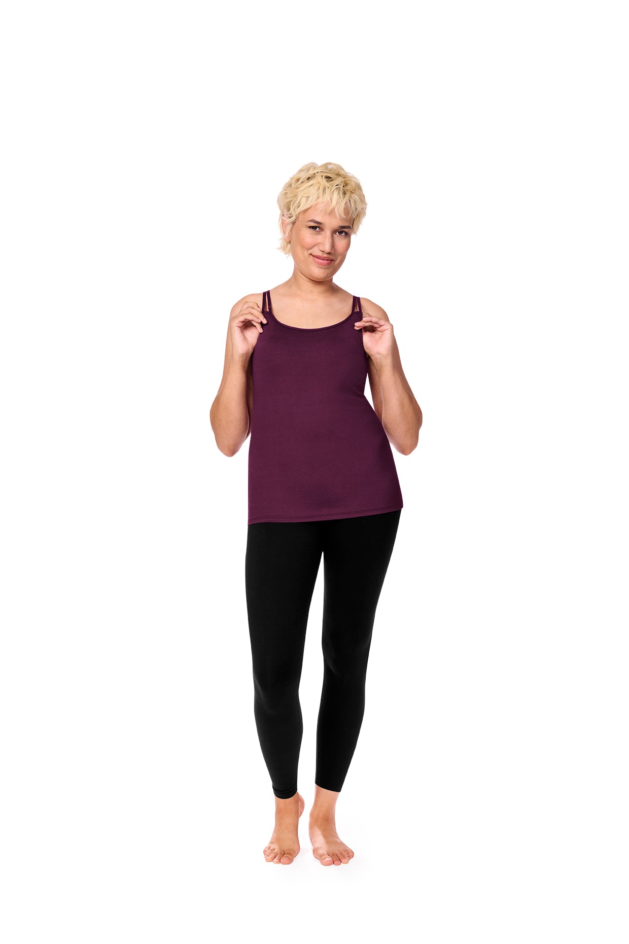 Amoena-Valletta Top camisole avec support intégré baies foncées
