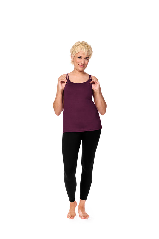 Amoena-Valletta Top camisole avec support intégré baies foncées