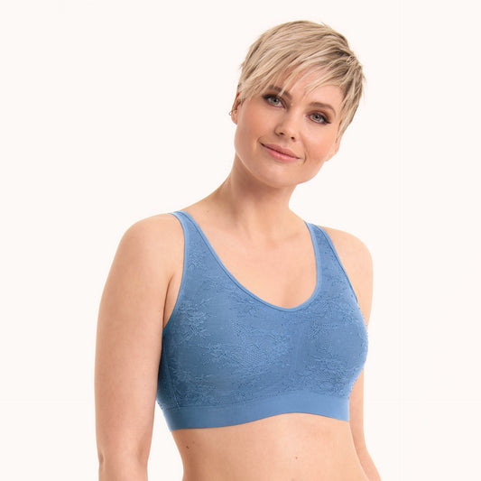 Anita Care-Essential Lace bralette à coques (pochettes) blue heaven