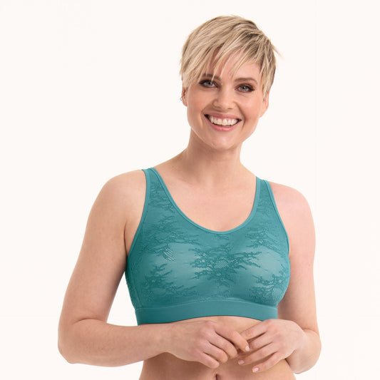 Anita Care-Essential Lace bralette à coques (pochettes) light smaragd