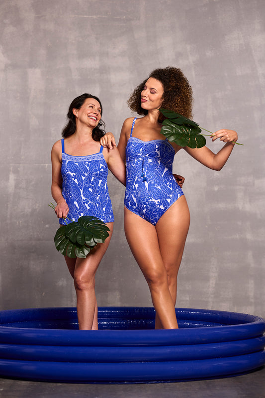 Amoena-Azores maillot de bain une pièce bandeau bleu royal/blanc