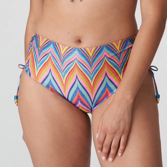 Primadonna Swim-Kea slip taille haute à ficelles rainbow paradise