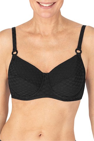 Amoena-Forever Retro haut de bikini souple à armatures noir élégant