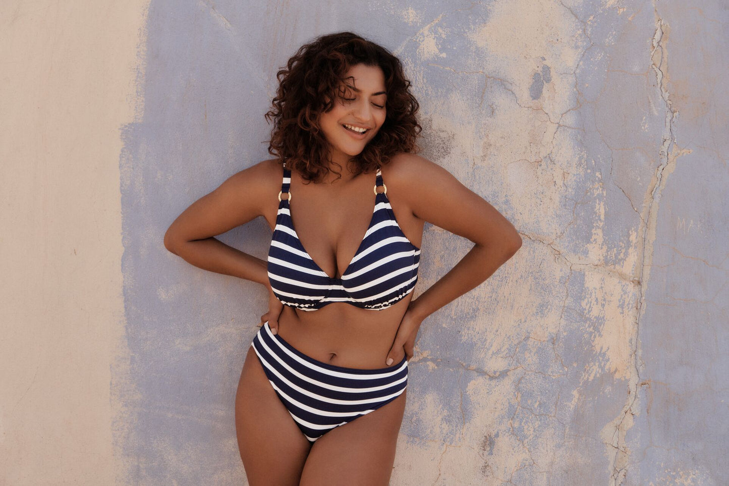Primadonna Swim-Nayarit haut de bikini demi mousse plongeant water blue