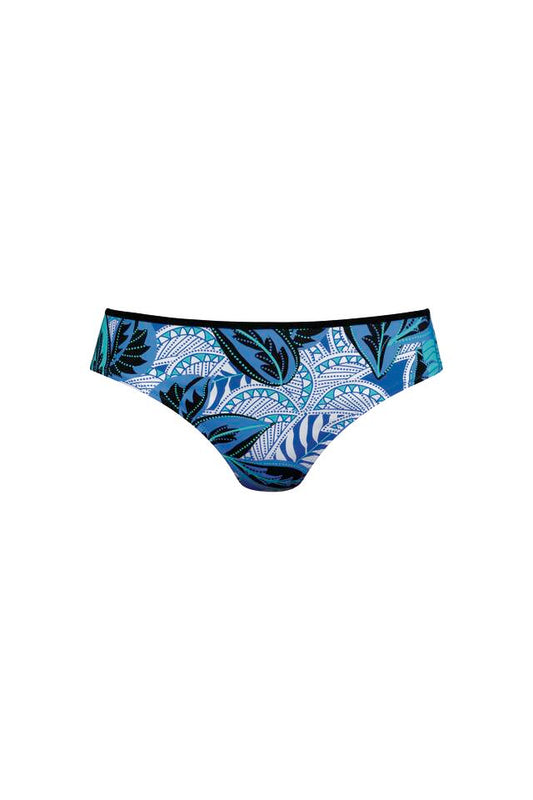Anita Care-Deja bottom culotte de maillot bleu irisé