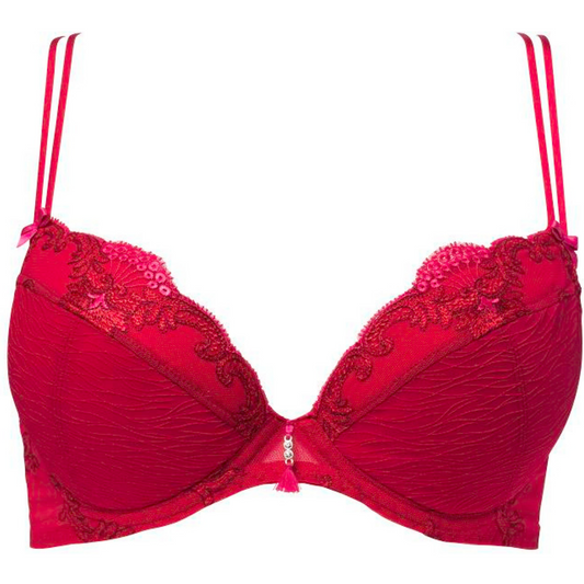 Louisa Bracq-Diamant soutien-gorge push up rouge à lèvres