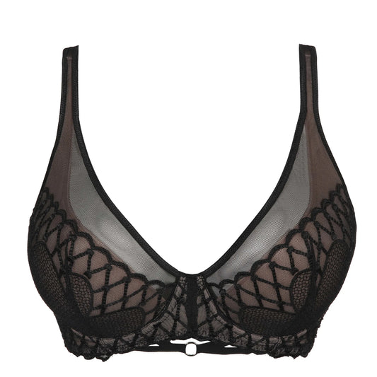 Primadonna-Vya soutien-gorge demi mousse plongeant noir