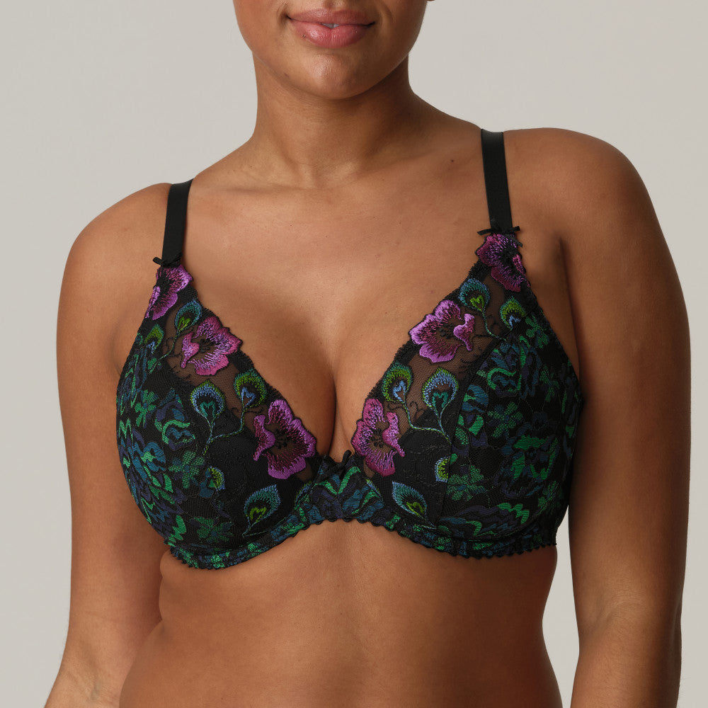 Primadonna-San Angel soutien-gorge demi mousse plongeant peacock feather