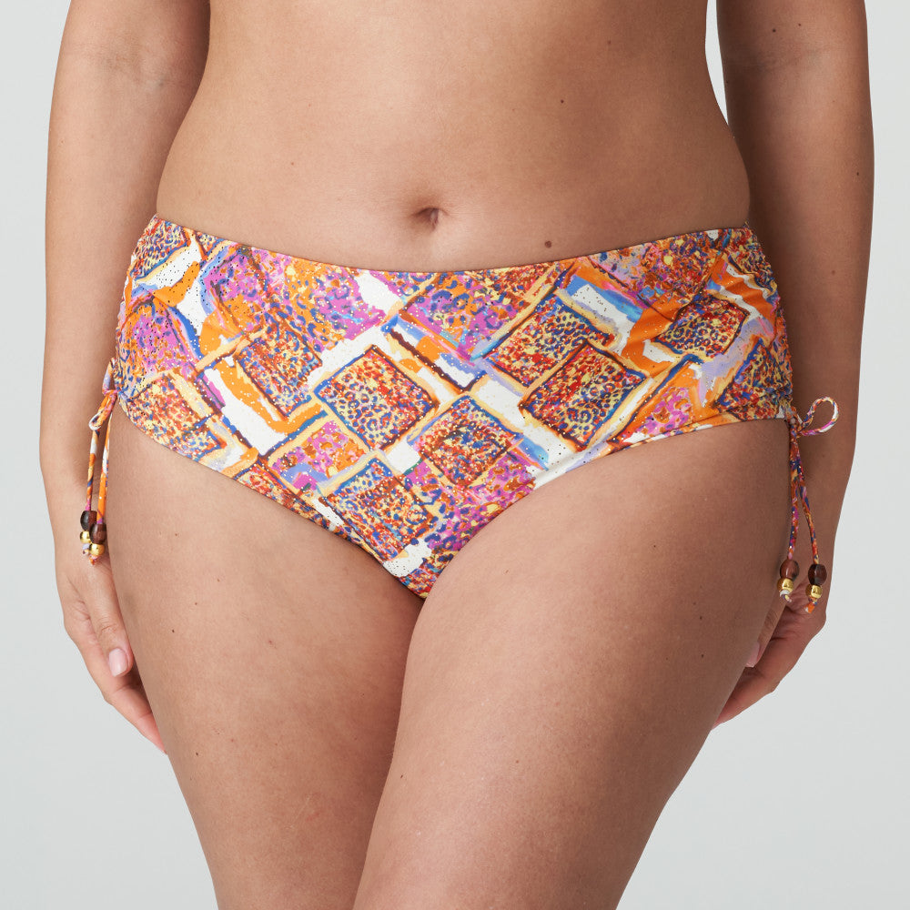 Primadonna Swim-Navalato slip taille haute à ficelles summer sunset